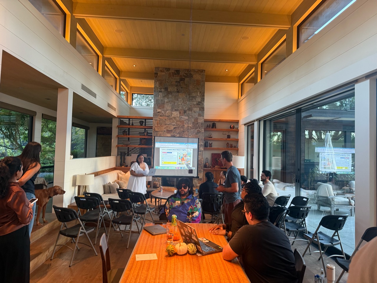 An Eastside alumna leading a practical AI workflow demonstration